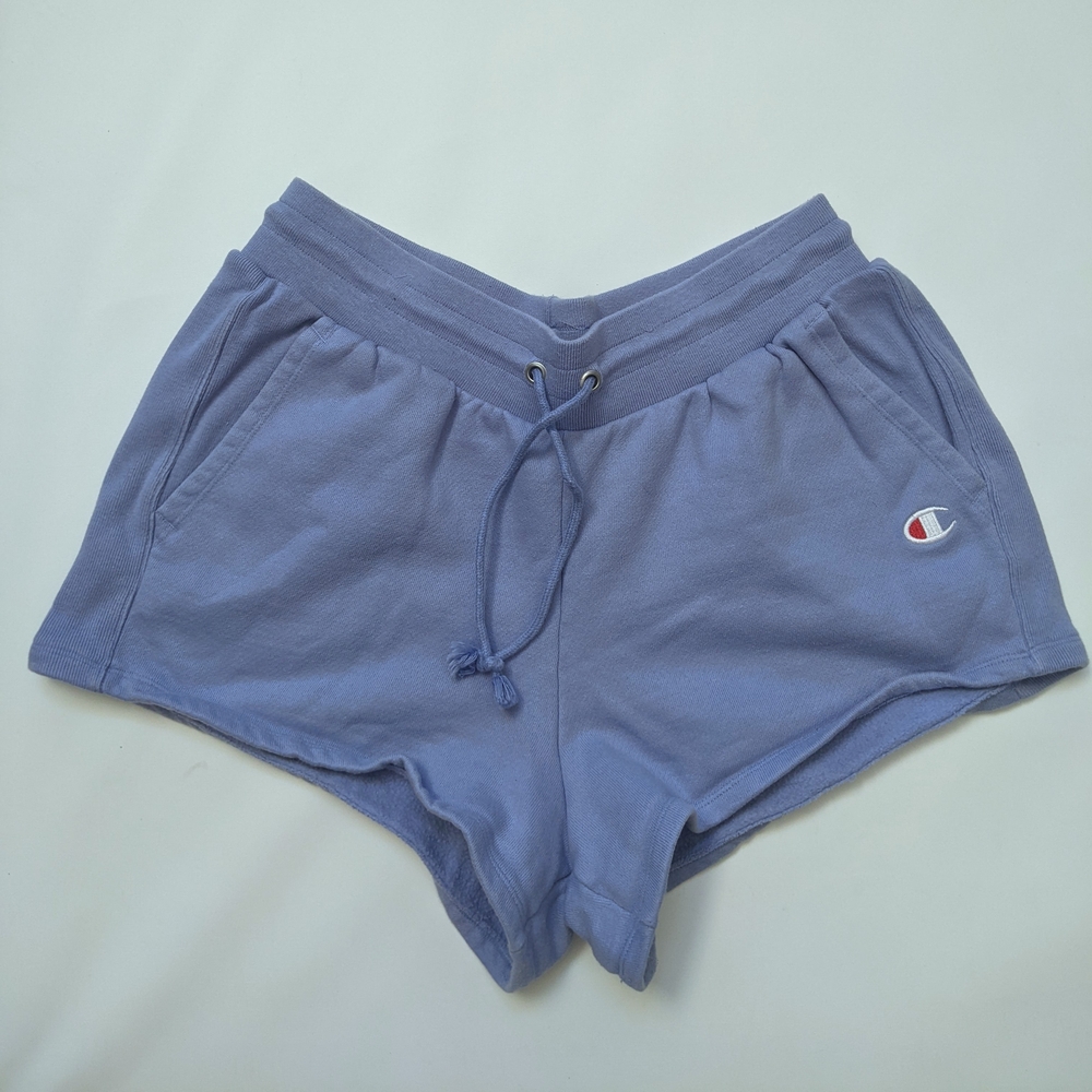 Champion Reverse Weave Blue Shorts, Women's Large